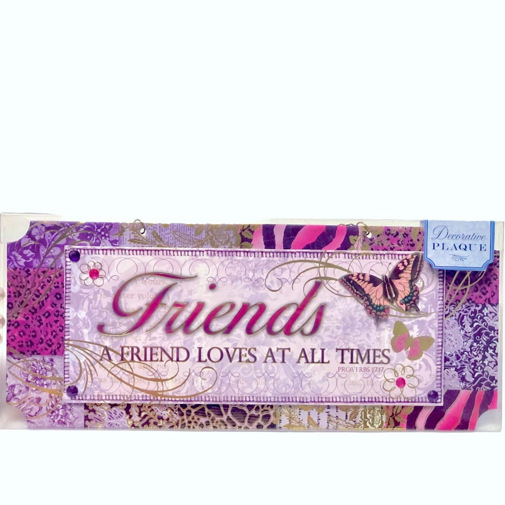 Pooch & Sweetheart Friendship 3D Embellished Scripture Wall Plaque w/Easel 96941